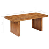 ZNTS Dining Table 180x90x75 cm Solid Acacia Wood 247491