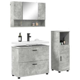 Bathroom Furniture Set with Drawer 3 pcs Concrete Grey 3393026