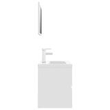 Bathroom Furniture Set White Engineered Wood 3071675