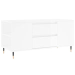 ZNTS Coffee Table High Gloss White 102x44.5x50 cm Engineered Wood 830990