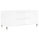 ZNTS Coffee Table High Gloss White 102x44.5x50 cm Engineered Wood 830990