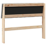 Upholstered Headboard Light Grey 100 cm Solid Pine Wood 879244