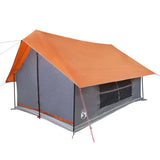 Camping Tent 5-Person Grey and Orange Waterproof 4009541
