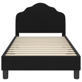 Children's Bed Frame with Headboard Black 80 x 160 cm Velvet 42010938
