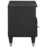 TV Cabinet with Drawer Black 70 x 33 x 46 cm Solid Mango Wood 4018809