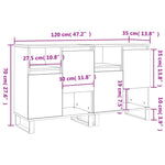 Sideboards 2 pcs High Gloss White Engineered Wood 3190135