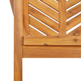 Garden Dining Chair Set of 2 Natural Acacia Solid Acacia Wood 362227