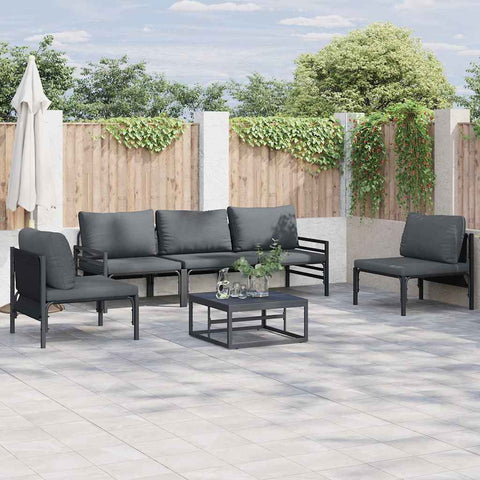 Garden Sofa Set Anthracite Steel 3378974