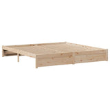 Bed Frame without Mattress 200x200 cm Solid Wood Pine 3301670