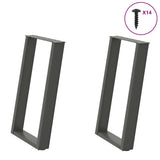 Dining Table Legs U-Shaped 2 pcs Anthracite 50x cm Steel 4012786