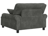 XL Armchair with Cushions Light Grey 1.5 Lines Fabric 42043476