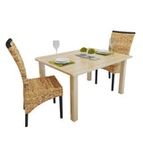 Dining Chairs 2 pcs Abaca and Solid Mango Wood 243233