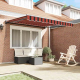 Retractable Awning Orange and Black 350 x 250 cm 3330242
