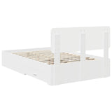 Bed Frame with Headboard White 120 x 190 cm Engineered Wood 3412400
