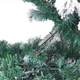 ZNTS 7ft Pvc Flocking Christmas Tree 1300 Branches Spread Out Naturally Tree 37966761