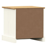 Bedside Cabinet "VIGO" White 42x35x42 cm Solid Wood Pine 353158