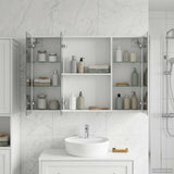 Bathroom Mirror Cabinet White 100 x 14.5 x 70 cm 889119