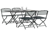 Outdoor Furniture Set Folding 5 pcs Anthracite Iron and Steel 3422893