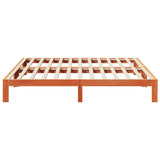 Bed Frame without Mattress Wax Brown 160x200 cm Solid Wood Pine 859219