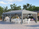 3 x 6m Pop Up Gazebo, Outdoor Canopy Shelter, Marquee Party Wedding Tent with 6 Mesh Walls and Carry T3398P325137