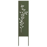 Garden Privacy Screen Olive green 32 x 140 cm Cold-rolled steel 876255