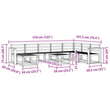 Outdoor Sofa Set 9 pcs Natural Solid Acacia Wood 3366852