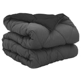 Full Year Duvet Black and Anthracite 135 x 200 cm Microfiber 42025596