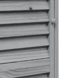Garden Shed with Roof Grey 59 x 56 x 176 cm Solid Fir Wood 42033462