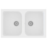 Kitchen Sink White 76 x 48 x 30 cm Granite 147084