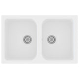 Kitchen Sink White 76 x 48 x 30 cm Quartz and Resin 147084