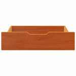 ZNTS Under-Bed Drawers 2 pcs Wax Brown 75x55x17 cm Solid Wood Pine 850934