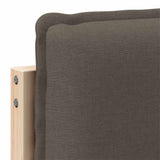 Upholstered Headboard Natural and Taupe 180 cm Solid Pine Wood 880001