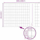 Fence with Posts Green 0.6 x 25 m Steel 3336010