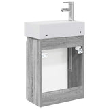 Bathroom Vanity Unit with Tap Grey Sonoma 45.5 x 22.5 x 84 cm 889447