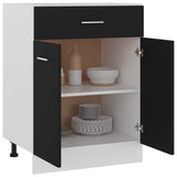 Drawer Bottom Cabinet Black Engineered wood 60x46x81.5 cm 801229