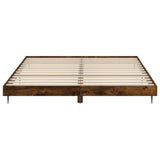 Bed Frame without Mattress Smoked Oak 120x200 cm Engineered Wood 832258