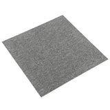 Carpet Floor Tiles 20 pcs 5 m 50x50 cm Grey 147311