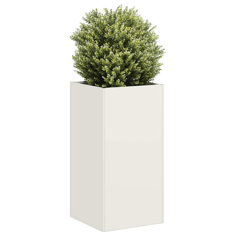 ZNTS Planter White 40x40x80 cm Cold-rolled Steel 860704