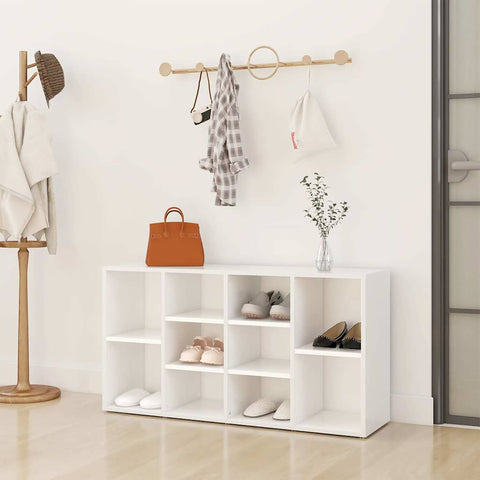 Shoe Bench White 103x30x55 cm Engineered Wood 803290