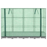 Raised Bed with Greenhouse Cover Rattan Look 160x40x123 cm 4015854