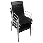 ZNTS 5 Piece Outdoor Dining Set Steel Black 43317
