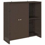 Storage Cabinet with Shelf Brown 100 x 36 x 102 cm Rattan 4103822