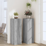 Plant Stands 2 pcs Grey Sonoma 33x33x100 cm Engineered Wood 3307887