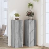 Plant Stands 2 pcs Grey Sonoma 33x33x100 cm Engineered Wood 3307887