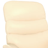 Recliner Chair Cream Faux Leather 342687