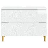 Bathroom Sink Cabinet DELFT High Gloss White 82 x 41x 59 cm 897019