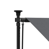 Retractable Awning Anthracite 350x150 cm Fabric and Steel 368741
