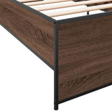 Bed Frame without Mattress Brown Oak 90x200 cm 845245
