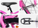 Kids Bike 22 Inches for 7-12 Years Old Dark Pink 42009695