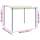 Gazebo Fabric Cream White 43217